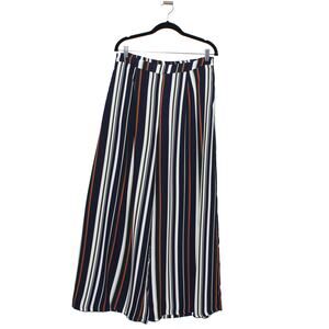 VERONA Multicolor Striped Wide Leg Pants Large